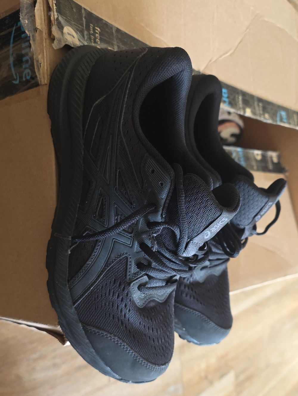 Asics Men's Size 8 All-Black Athletic Running Shoes No Box & In Good Condition